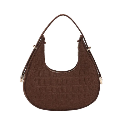 Minimalist Hobo Bag in Soft Taupe