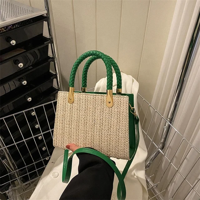 Chic Textured Handbag with Braided Handle