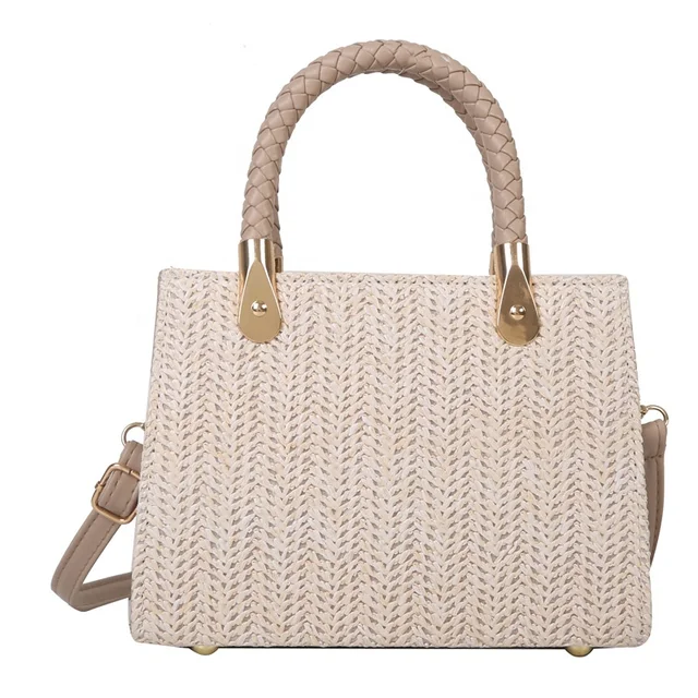 Chic Textured Handbag with Braided Handle