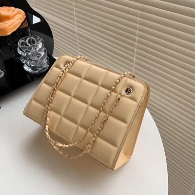 Literary lattice shoulder bag