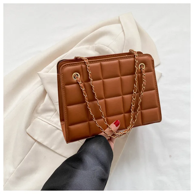 Literary lattice shoulder bag